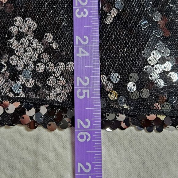 Elie Tahari Black Semi Sheer Sequin & Tulle Versatile Drape Neckline Formal Vest - Picture 14 of 14